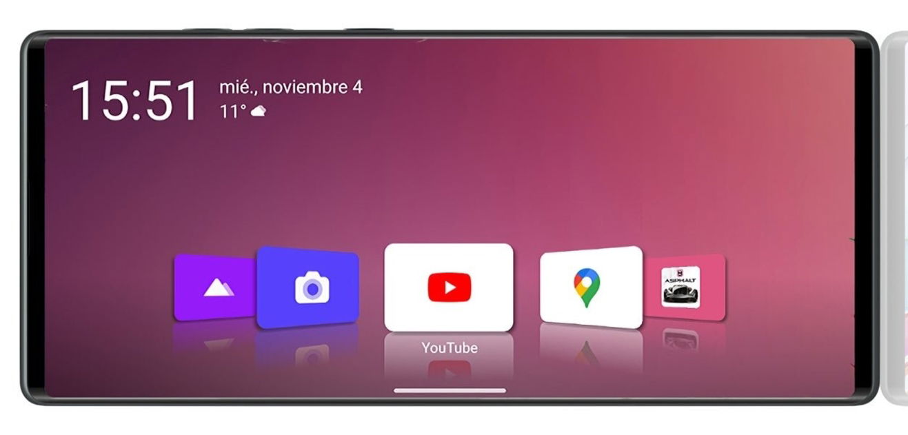 LG Wing en horizontal, software