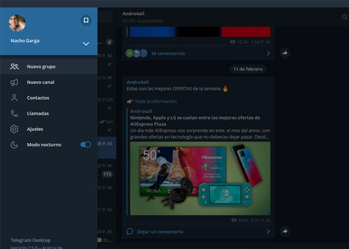 Telegram es una app similar a whatsApp