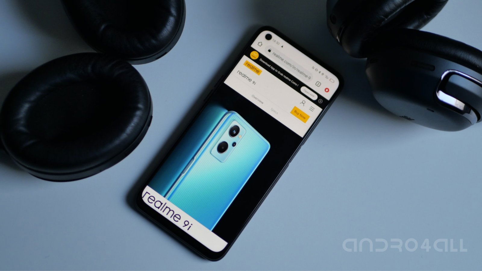 realme 9i mesa auriculares