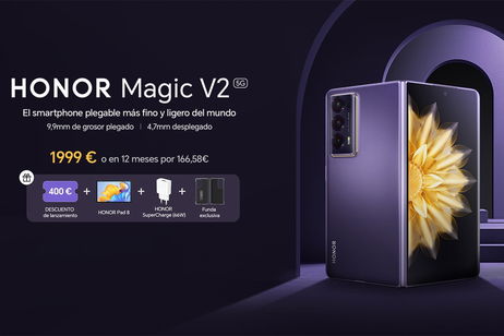 HONOR Magic V2 llega a España: un plegable fino y ligero que llega a España con descuento (y muchos regalos)