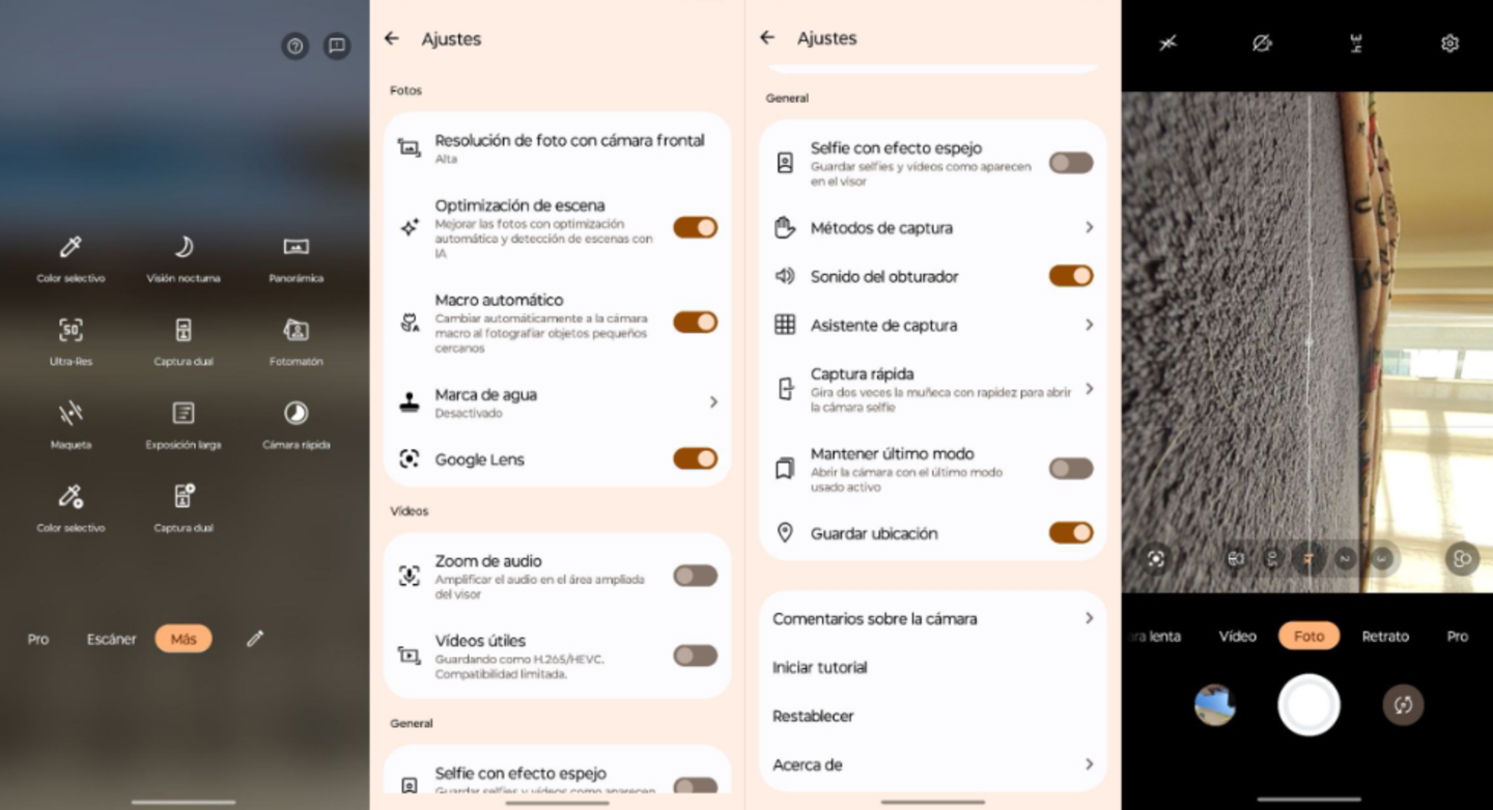 Interfaz cámara