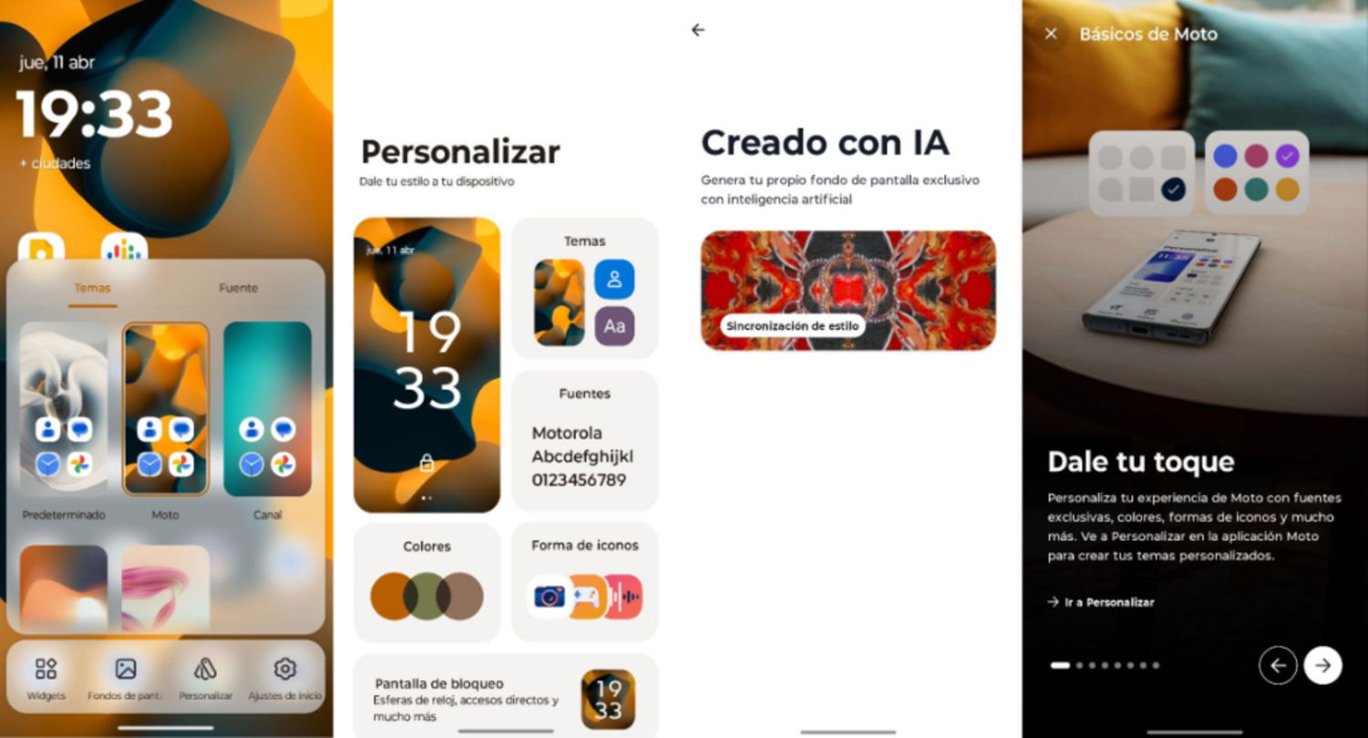 Interfaz personalización diseño
